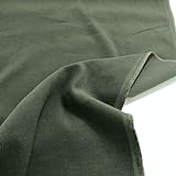 TOLKO 1m Mikro Cord Stoff | leichter Baumwoll Cordsamt | Bekleidungsstoff für Hosen Jacken Kleider Hemden | weiche Meterware 140cm breit | uni Baumwollstoffe Nähstoffe günstig kaufen (Oliv)