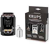 Krups EA8160 Kaffeevollautomat | 1450 Watt | 1,8 Liter | 15 bar | LC Display | Cappuccinatore | schwarz & XS5300 Reinigungs- u. Pflegeset fü