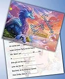 Einladungskarten 10er Set + 10 Umschläge Kindergeburtstag kompatibel mit Raya and the Last Dragon, Format DIN A6 (Postkarte 148 x 105 mm), 0035
