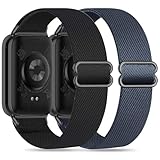 Wizvv 2 Pack Nylon Armband kompatibel mit Xiaomi Mi Band 9 Pro/8 Pro/Redmi Watch 4, Schnellverschluss Ersatz Sport Uhrenarmband, Weiches Uhrenarmband ersetzen für Damen H
