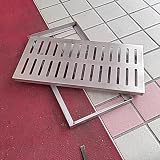 Ablaufabdeckung, Starker Tragfähiger Edelstahl-Grabenablauf für Garage/Einfahrt, Anpassbare Stile und Größen, Langlebiger Duschbodenablauf mit R