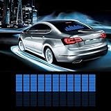 EONANT Sound Music aktiviert Auto Aufkleber Equalizer beleuchtet LED Rhythmus Licht Blitze (Blau, 90x25cm)