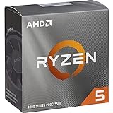 AMD Ryzen 5 4500 Prozessor (Basistakt: 3.6GHz, Max. Leistungstakt: bis zu 4.1GHz, 6 Kerne, L3-Cache 8MB, Socket AM4) 100-100000644BOX Schw