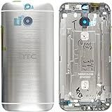 Original HTC Akkudeckel / Backcover für das HTC One M8 - silver / silber (Akkufachdeckel, Batterieabdeckung, Rückseite, Back-Cover) - 74H02454-05M