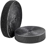 PEARL Hakenband: Klettband mit Nylon-Schlaufen/-Haken, selbstklebend, 20 kg/m, 25mm, 8m (Doppelseitiges Klebeband Klett, Klettverschlüsse Kabelbinder, Schrauben)