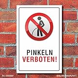 Schild 'Pinkeln verboten urinieren pissen' 3mm Alu-Verbund, 300 x 200