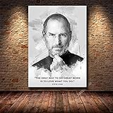 jinzhechukoumaoyi Steve Jobs Poster und Drucke Ölgemälde Leinwand Wandkunst Bilder Wohnzimmer Wohnkultur CQ-949 40x60cm Kein R