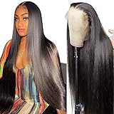 32 Zoll 13x6 Lace Front Wig Human Hair Straight Perücken Echthaar Damen 100% Brasilianer Human Hair Wigs For Black Women 150% Dichte (80 cm)