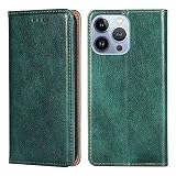 Fansipro Handyhülle für OPPO FIND X2 PRO, Premium-PU-Leder, schmale Passform für FIND X2 PRO, 2 Kartenfächer, einfach zu nehmen, Grü