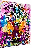 Magic Canvas Art Dagobert Duck Pop Art Leinwandbild 1- teilig Hochwertiger Kunstdruck Wandbilder – B8100, Größe: 40 x 30