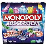 Monopoly Ausgezockt Brettspiel, schnelles Monopoly Familien-Spiel für 2–4 Spieler, Spieldauer ca. 20 M