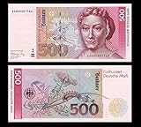 *** 2 Stück 500 Deutsche Mark Geldscheine 1991 Alte Währung - Reproduktion ***