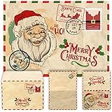 Weihnachtskarten mit Umschlag Set (12 Stück) - A6 Klappkarten für Weihnachten - Christmas Postkarte mit Umschlägen für deine Weihnachtsgrüße - Coole Weihnachtspostkarten mit und ohne Sprü