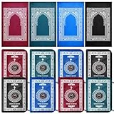 Mindsoft Ramadan tragbare Reise-Gebetsmatte mit Kompass, wasserdicht, Polyester, Gebetsteppich, muslimischer Gebetsteppich, islamischer Gebetsteppich, mit Tragetasche im Taschenformat, fü