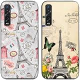 Schutzhülle für OPPO Find X2 Pro, Motiv: Frankreich, Paris, Eiffelturm, TPU-Gel, dünn, 2 Stück