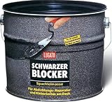 Lugato Schwarzer Blocker Spachtelmasse 1 kg - Für Abdichtungs-, Reparatur- und Klebearbeiten am D