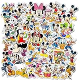 Wopin 100 Stück Anime Mickey Mouse Aufkleber Wasserdicht Anime Aufkleber für Kinder Teenager Erwachsene Vinyl Laptop Aufkleber für Wasserflaschen Gepäck Skateboard Aufkleber G