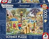 Schmidt Spiele 58423 Thomas Kinkade, Kiddinx, Benjamin Blümchen, Ein Tag im Neustädter Zoo, 1000 T