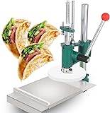 Pizzateigmaschine, manuelle Multifunktions-Teigausrollmaschine, Nudelmaschine, Pizzapresse aus Edelstahl, mit arbeitssparendem Griff (Farbe: 18 cm)