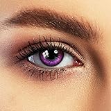 Komfort-Kontaktlinsen Sehr stark deckende und naturfarbene Kontaktlinsen: Liebessprache Lila,mit Behälter – 1 Paar (2 Stück) – DIA 14,50