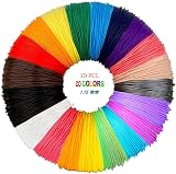 HomeDejavu 3D Stift PCL Filamente 1.75 mm, 20 unterschiedliche Farben, 1,75 mm PCL-Filament-Nachfüllungen für 3D-Drucker, Niedrige Temperatur, Biologisch abbaubar, Geruchsneutral, 20er Pack je 5